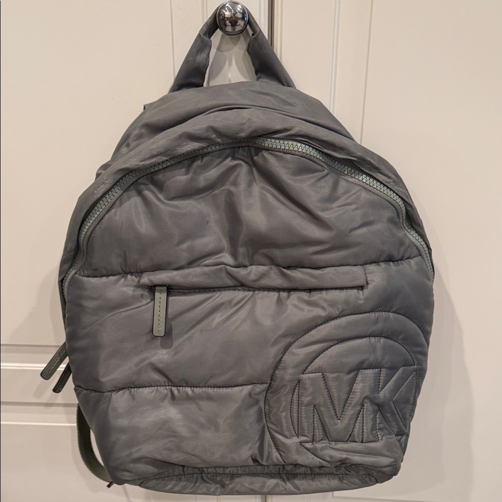 Michael Kors Charcoal Quilted Backpack